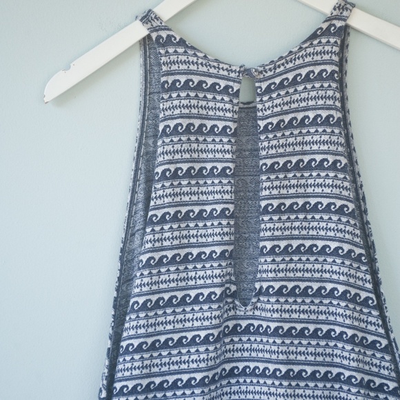 Roxy Blue Wave Print Open Side Cotton Romper - Picture 9 of 12